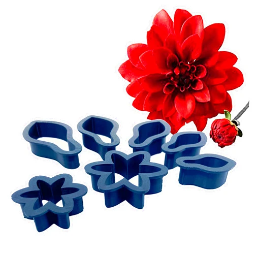 Innovative Sugarworks Dahlia Sugar Flower Cutter Set, Fondant Cake Sugarcraft Decorating, Designed by Kaysie Lackey