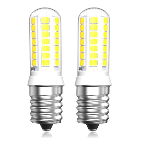 TobeBright E17 LED Bulb for Whirlpool Microwave Light Under Hood, 3W 6000K Daylight White 8206232A 125V 40W Microwave Bulb, Dimmable Under Microwave Light Bulb Over Stove 2 Pack