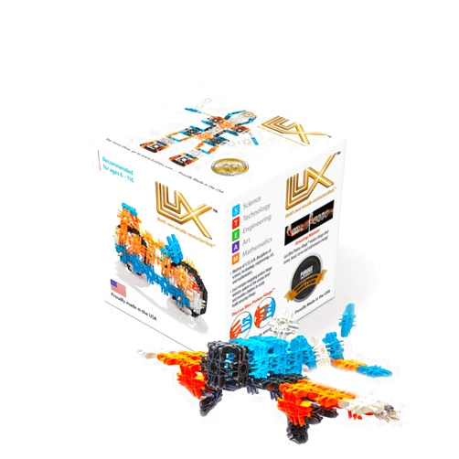 Lux Blox Mini Freestyle Set 66 Pieces. STEM Kit for Kids Boys Girls. Building Block for Children ages 6 and Up. Build an Airplane, Robot, Motorcycle and more. Autism Live Toy Award Winner. Made in USA