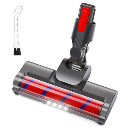 Biupky Vacuum Head Replacement for Dyson V7 V8 V10 V11 V15, Floor Turbine Brush Head Spare Parts Compatible with Dyson Vacuum Cleaner with 4 LED Lights Soft Roller for Carpets and Hard Floors