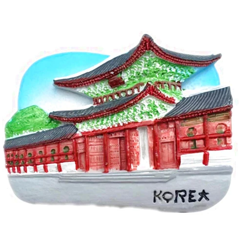World Magnet-Eddiewei Korea World Fridge Magnet 3D Resin Collection Travel Souvenir Tourist Gift Home and Kitchen Decoration Refrigerator Magnetic Sticker (Korea2)