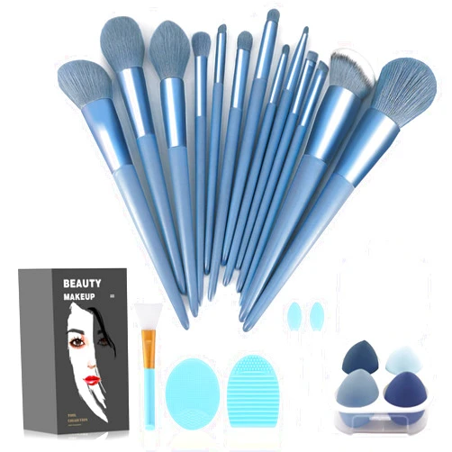 Koccido Makeup Brushes 22 Pcs Makeup Kit,Foundation Brush Eyeshadow Brush Make up Brushes Set (Blue, 22 Piece Set Large)