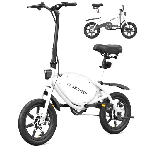 ANCHEER 48V 374Wh Folding Electric Bike for Adults, 14