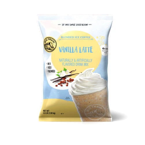 Big Train Blended Ice Coffee, Vanilla Latte, 3.5 Pound, Powdered Instant Coffee Drink Mix, Serve Hot or Cold, Makes Blended Frappe Drinks