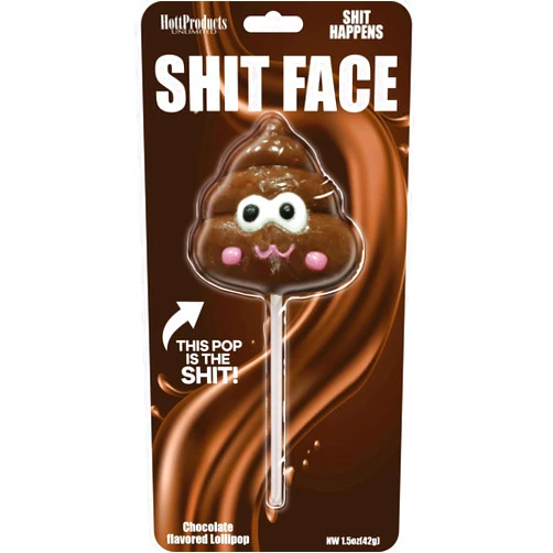 Hott Products Unlimited Shit Face Chocolate Lollipop