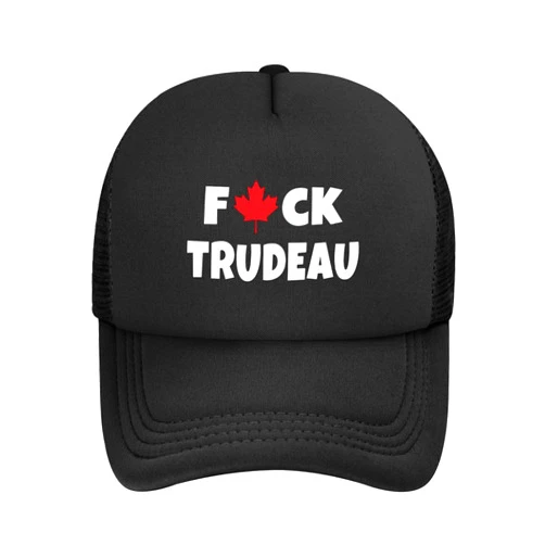 SwpWab Fuck Trudeau Solid Mesh Baseball Cap Exudes Charm