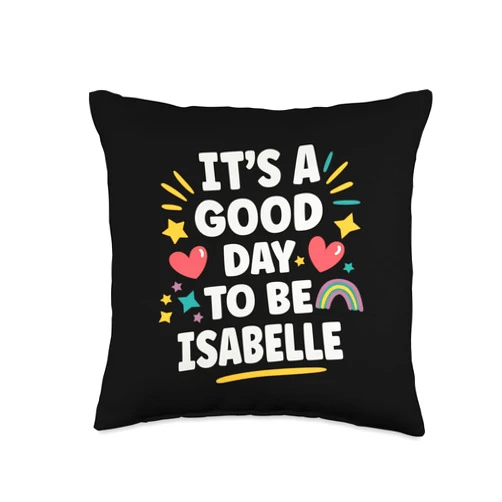 Custom Gifts For Women Gift For Isabelle Isabelle Personalized Retro Girls Custom Isabelle Name Throw Pillow