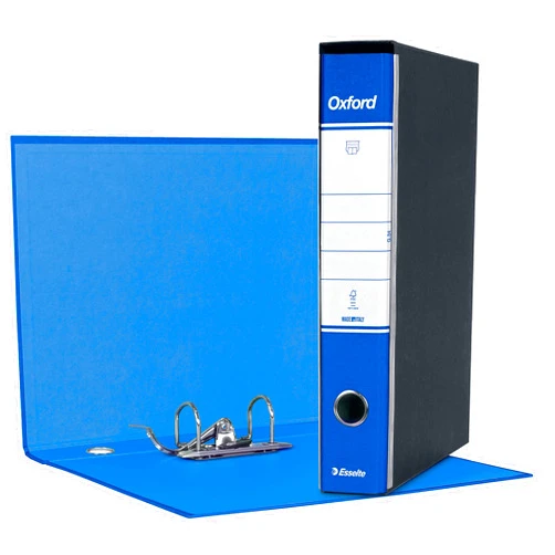Esselte Oxford File with Mechanism No.1 in Protocol Format with 5 cm Spine - Blue, 8 Pieces