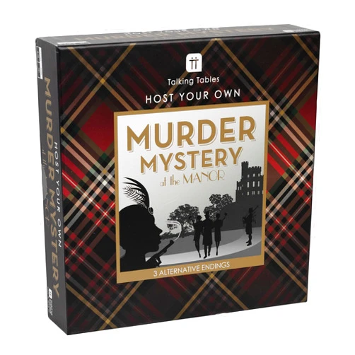 Talking Tables Reusable Murder Mystery at The Manor After Dinner Party Game Kit for Adults, Host Your Own Games Night Scottish Highland Theme, 3 Alternative Endings Fun Idea, New Year