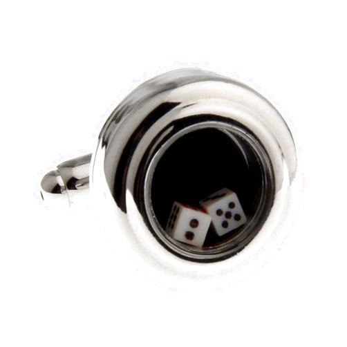MRCUFF Dice Die Craps Game Really Moves Pair Cufflinks in a Presentation Gift Box & Polishing Cloth