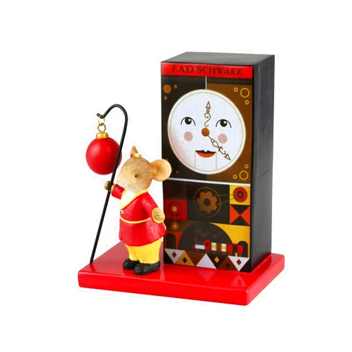 Enesco Tails with Heart FAO Schwarz Mouse Time for Play Figurine, 3.9 Inch, Multicolor