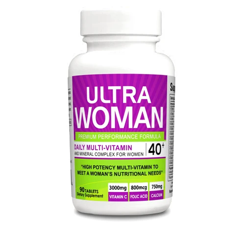Body Shop Nutrition Ultra Woman - Multi-Vitamins 90 Tablets - Premium Performance Formula 100% Natural - Multivitamins for Woman - Dietary Supplement