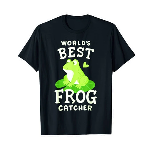 Quirky Frog Apparel Gifts Shop World's Best Frog Catcher Funny Frog Lovers Men Kids Boys T-Shirt