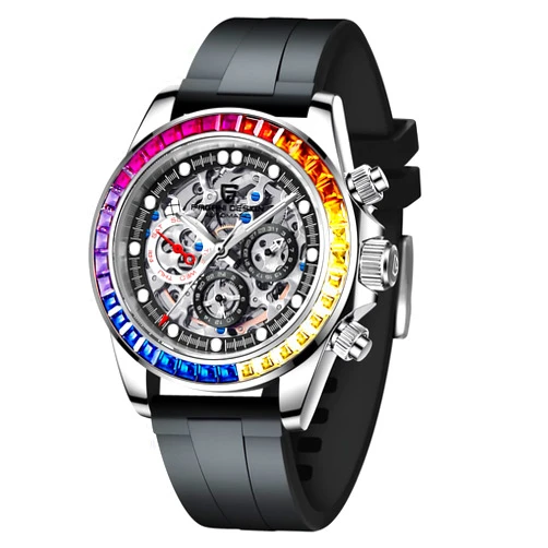 PAGRNE DESIGN Pagani Design Skeleton Design Mechanical Waterproof Watch Sapphire Crystal High Precision Men's Luxury Luxury Watches