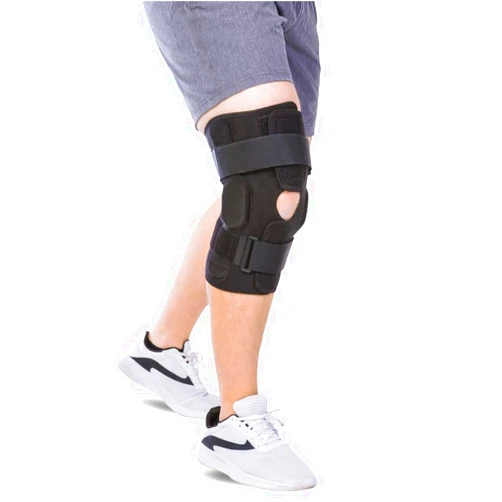 BraceAbility Hinged ROM Knee Brace - Meniscus Tear Compression Immobilizer for ACL, PCL, MCL Injury, Pain Relief After Surgery, Osteoarthritis Support, Kneecap Side Stabilizers, Hyperextension (M)