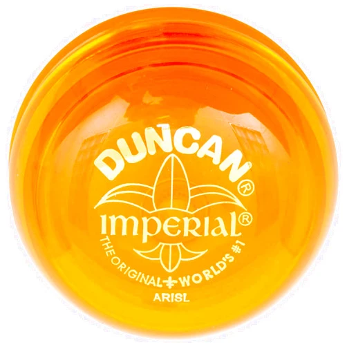 Duncan Toys Imperial Yo-Yo, Beginner Yo-Yo with String, Steel Axle and Plastic Body, Orange