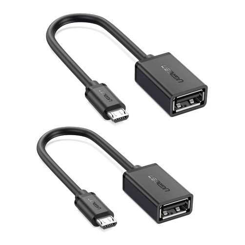 UGREEN Micro USB to USB Micro USB 2.0 OTG Cable 2 Pack On The Go Adapter Micro USB Male to USB Female for Samsung Phone S7 S6 Edge S4 S3 LG G4 DJI Spark Mavic Remote Controller Android Tablets Black