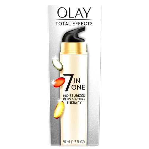 Olay Total Effects 7-In-1 Face Moisturizer Plus Mature Therapy, Beige, 1.7 Fl Oz