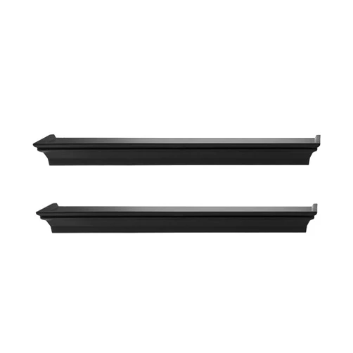 Melannco Arlington Floating Wall Shelves for Bedroom, Living Room, Nursery, Set of 2, 20-Inch, Black