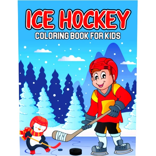 Cheesy Bear Ice Hockey Coloring Book for Kids: A Coloring Activity Book for Toddler/ Preschooler and Kids | Ages 4-8 Gift for Boys & Girls