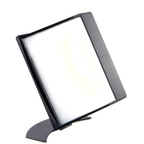 Tarifold Desktop Reference System - 10 Double-Sided Pockets - Letter-Size - Black (HD76540)