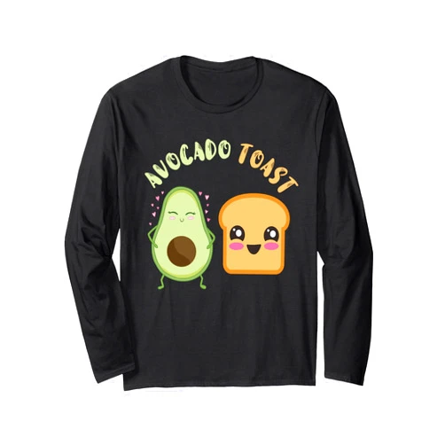 Lustige Avocado Früchte Liebhaber Avocado Toast Breakfast Ketogenic Diet Kawaii Toaster Fruit Long Sleeve T-Shirt