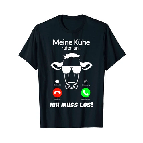Geschenkideen Landwirte Bauer Damen Herren Männer Meine Kühe rufen an Kuh T-Shirt Farmer Gift Animals T-Shirt