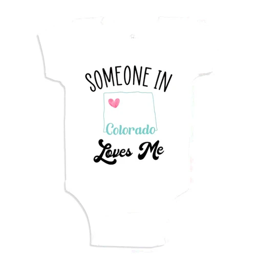 The Shirt Den Long Distance Gift for Baby Someone Loves Me Out of State Infant Bodysuit One Piece