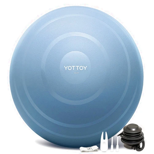YOTTOY Anti-Burst Exercise Ball for Working Out, Yoga & Pregnancy, Extra Thick Workout Ball for Physical Therapy & Fitness