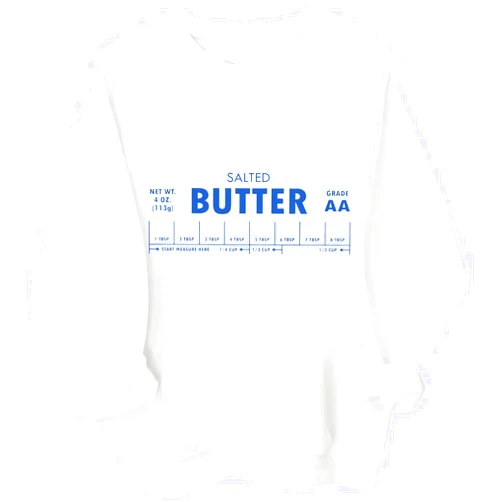 Vpeinsay Salted Butter Sweatshirt Funny Baker Foodie Chef Stick Of Butter Hoodie