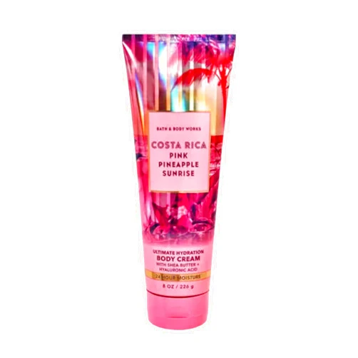Bath & Body Works Ultimate Hydration Body Cream For Women 8 Fl Oz 1- Pack (8 Ounce (Pack of 1), Pink Pineapple Sunrise)