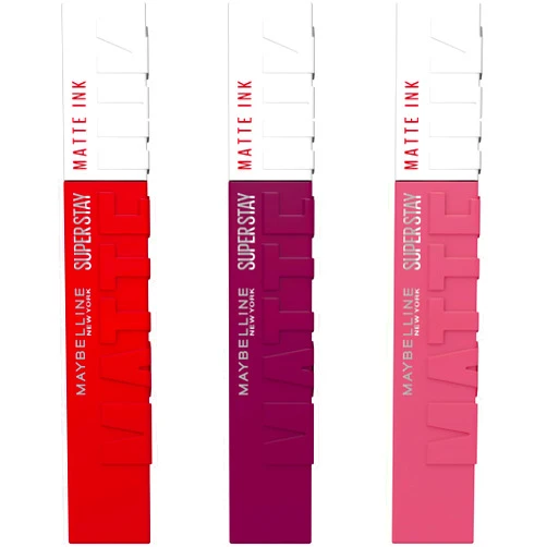 L'Oreal Paris Maybelline NY Minute SuperStay Matte Ink Liquid Lipstick 3-Pack, Longwear Matte Lip, 3 count