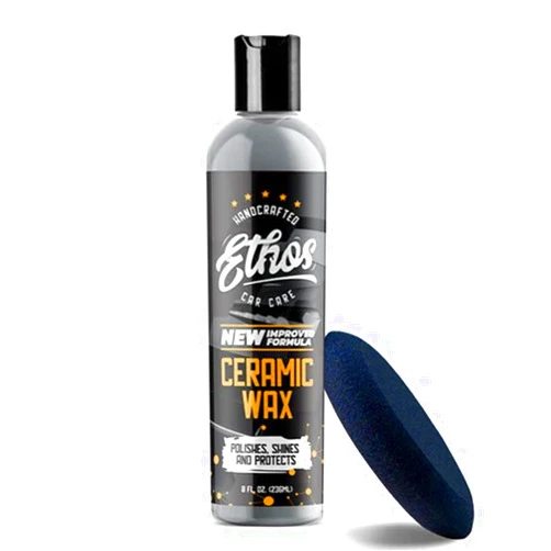 Ethos Handcrafted Car Care Ethos Ceramic Wax - Aerospace Coating Protection | Ceramic Polish and Top Ceramic Coat | Ceramic Car Coating | Slick, Hydrophobic Finish