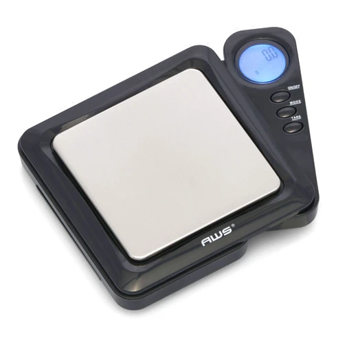American Weigh Scales Blade Series Digital Precision Pocket Weight Scale, Gray, 650 X 0.1G (BL-650-GRY) (Black, 1KG X 0.1g)