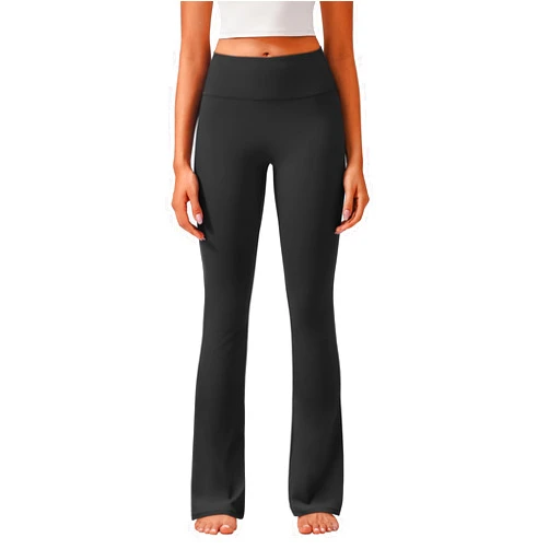 PINSPARK Womens Mini Flare Yoga Pants High Waisted Bootcut Leggings Athletic Bootleg Pants with Back Pockets