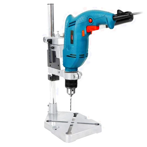 LIANDU-US Double Holes Electric Workstation Drill Press Stand Adjustable Desktop Drill Stand Bench Top Table Drill Holder Repair Tool Clamp Bracket