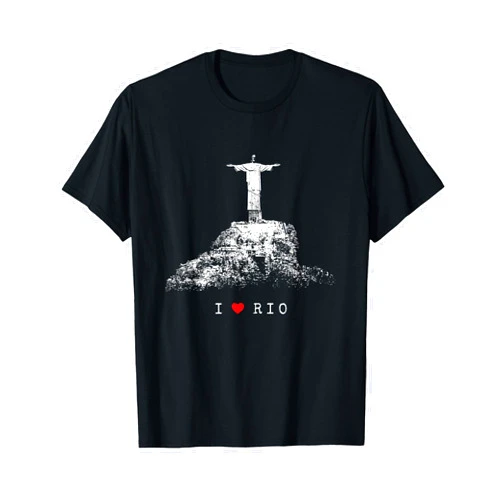 Christ the Redeemer Silhouette Rio de Janeiro Rio de Janeiro Skyline Statue of Jesus Christ Brazil Love T-Shirt