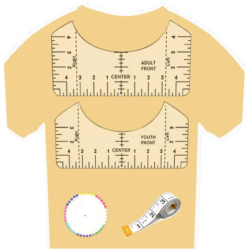 Vowlove T-Shirt Ruler Guide Alignment Tool to Center Designs T-Shirt for Adult Youth