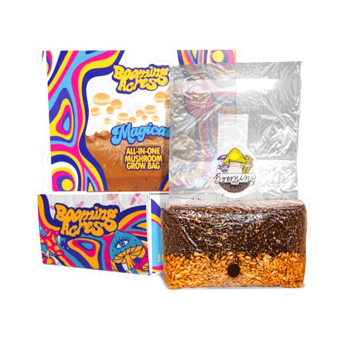 Booming Acres | The Magical 5lb All-in-One Mushroom Grow Bag | Mushroom Grow Kit | Harvest Your own Happiness | Discover The Magic of Growing Mushrooms - 5lb Grow Bag Mushroom Starter Kit