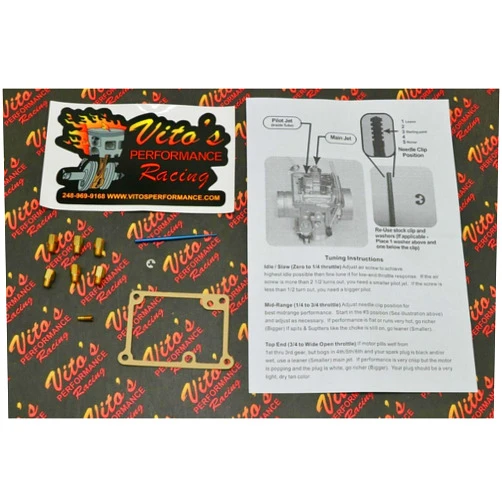Vitos performance VITO's fits Yamaha Blaster FULL JET KIT - 6 main jets - pilot - VITO's BLUE needle