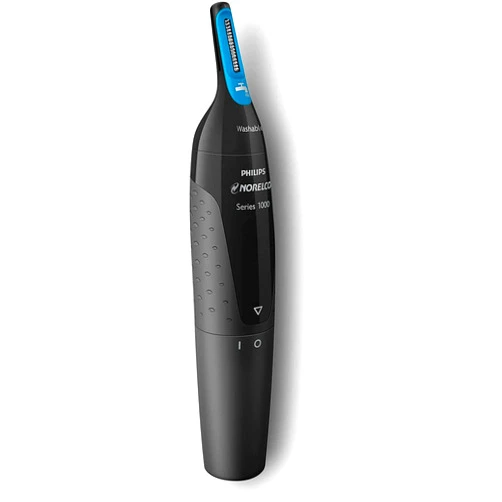 Philips Norelco DualSided Nose & Ear Trimmer, Eyebrow Guard and Fully Washable with Smoocu Pouch for Easy Storage (ph160)