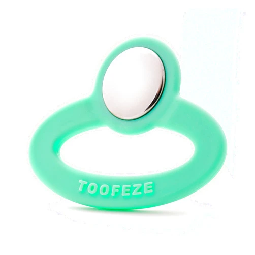 Toofeze Ice Cold Baby Teether Toy – Fast Pain Relief – All Natural Silicone and Stainless – Ages 3 mos+ (Mint Green)