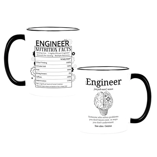 Cabtnca Engineer Gifts, Gifts for Engineers, Mechanical Engineering Gifts, Engineer Gifts for Men, Aerospace Engineering Gifts, Christmas Birthday Gifts for Engineers, Engineer Mug, 11 Oz