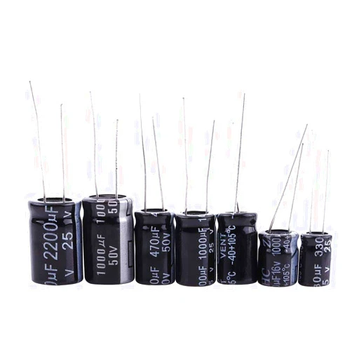Walfront 125pcs 25 Values Electrolytic Capacitor Assortment Kit Low Voltage 1uF-2200uF 16V to 50V with Box for Electronic DIY