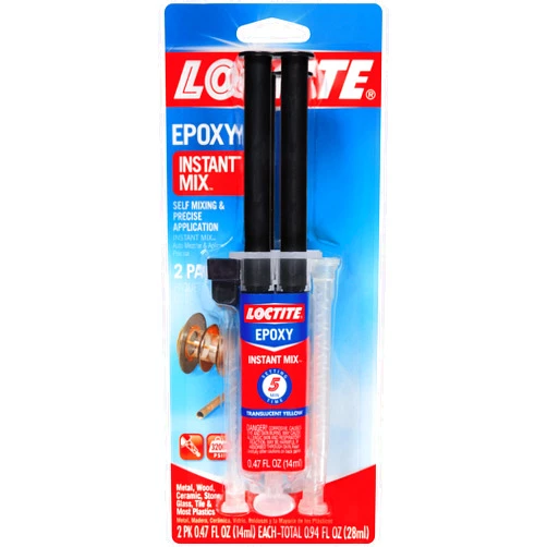 Loctite Epoxy Five Minute Instant Mix, Two 0.47-Fluid Ounce Syringes (1715208)