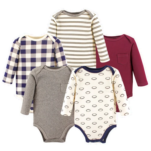 Hudson Baby unisex-baby Cotton Long-sleeve Bodysuits