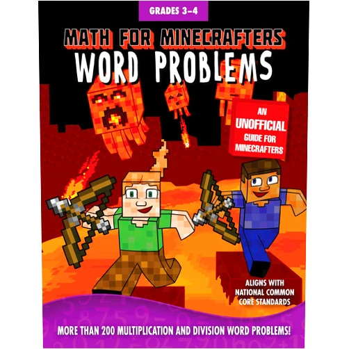 Sky Pony Press,Amanda Brack Math for Minecrafters Word Problems: Grades 3-4