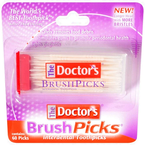 The Doctor's BrushPicks Interdental Toothpicks, 60 Picks
