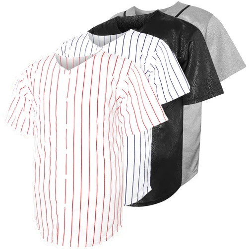 JKNAKN Blank Baseball Button Down Jersey Plain Short Sleeve Hipster Hip Hop T Shirts Jersey