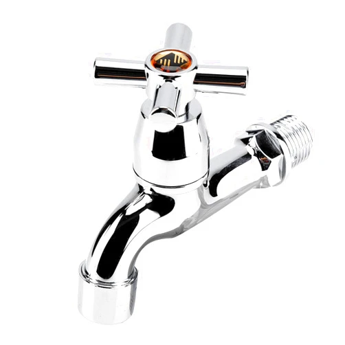 Fafeicy Washing Machine Faucet, Single Cold Water Tap, Washing Machine Faucet Sink ABS Plastic Basin Water Tap for Laundry Bathroom Washing, Touch On Faucets (Cross)